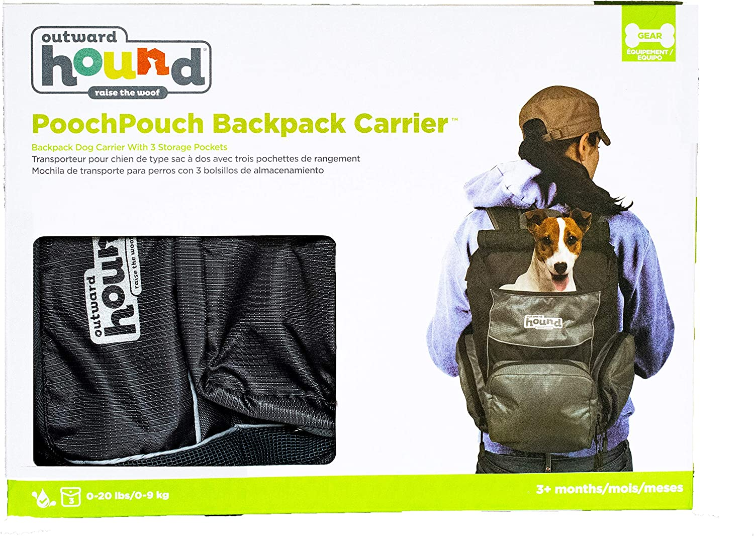 Outward Hound Poochpouch Backpack Small Dog Carrier, Grey image number 3
