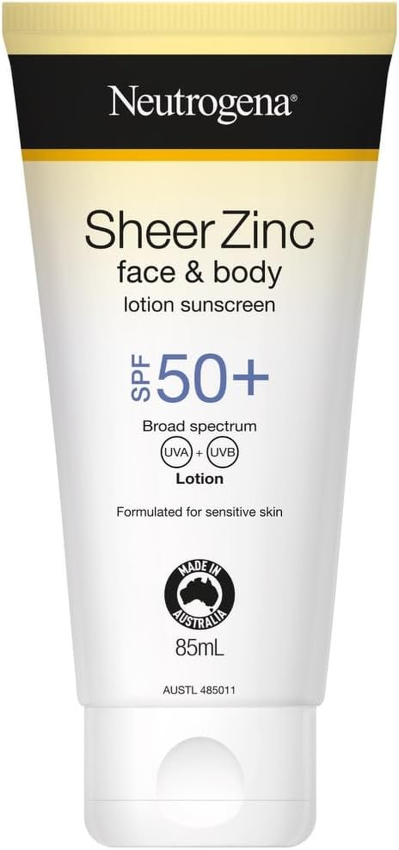 Neutrogena Sheer Zinc Face & Body Lotion Sunscreen SPF50 85 Ml