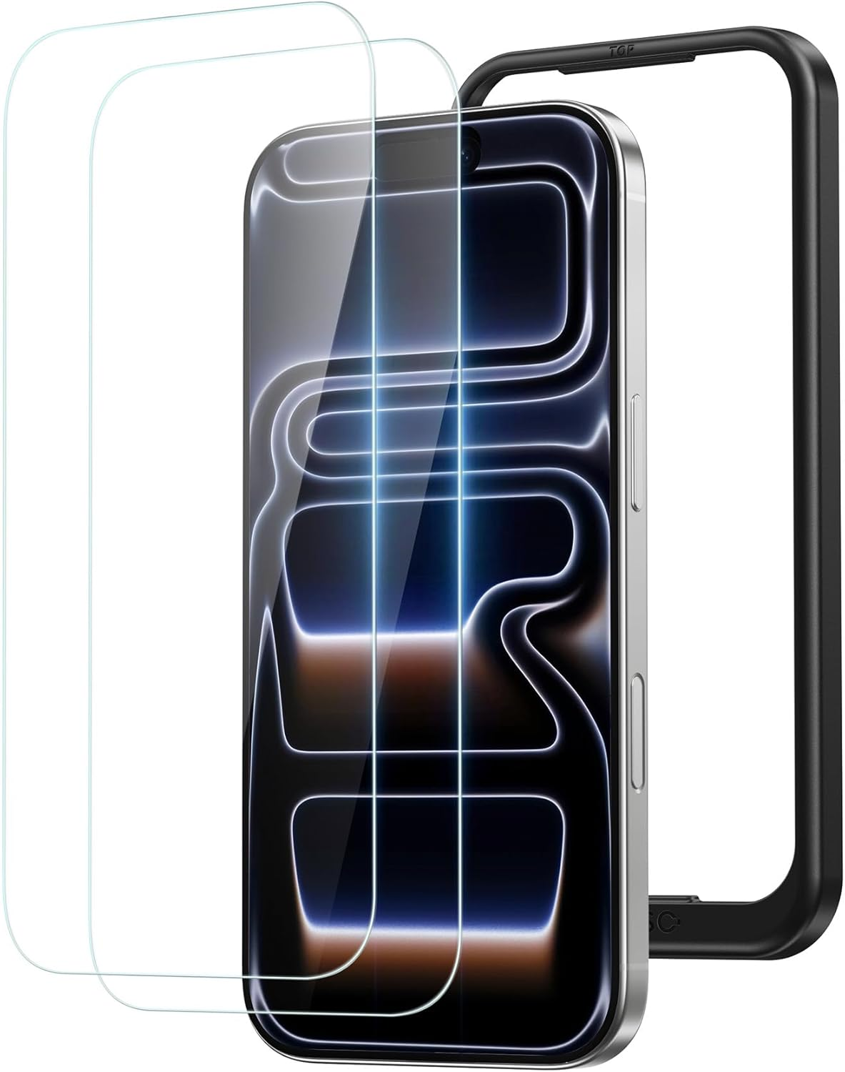 NIMASO for Iphone 17 Pro Screen Protector 6.3-Inch, 2 Pack 9H Hardness HD Clear Tempered Glass Military Grade Shatterproof, Anti-Scratch, with Easy Installation Tool image number 1