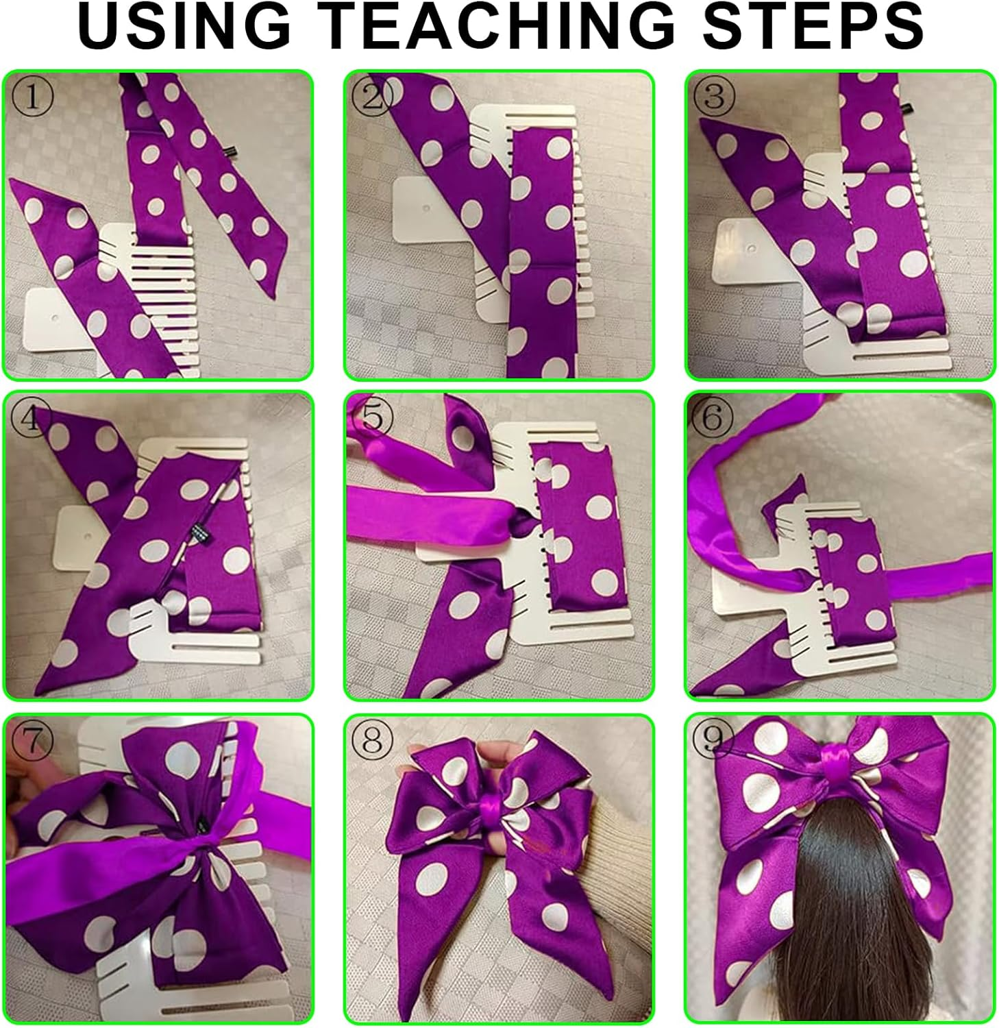 Suxgumoe Bow Maker Tool, Bow Maker Tool for Ribbon Craft, Plastic Bow Maker Comb Bow Making Tool for Bows Gift Wrapping, Wrist Corsages, Home Decorations, Hair Bows, Holiday Wreaths, White image number 4