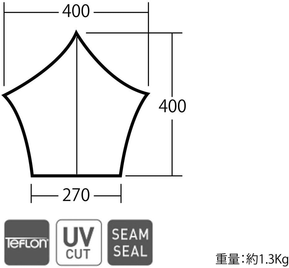 Canadian East X Ogawa CETO1023 Outdoor Camping Tarp Pentagon Black image number 5