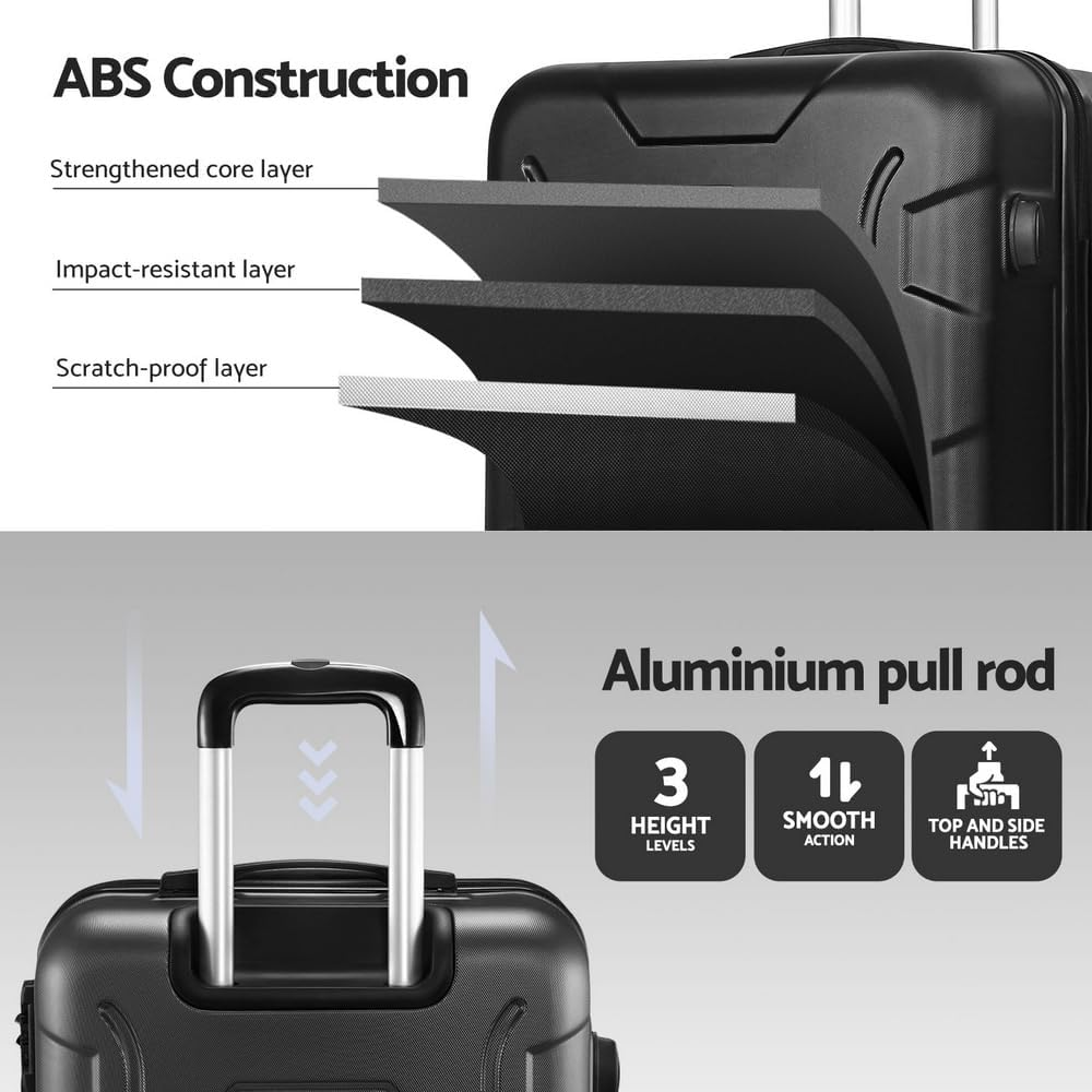 28" 75Cm Luggage Trolley Travel Suitcase Set Hard Case Lightweight Strap Travel Bag image number 4