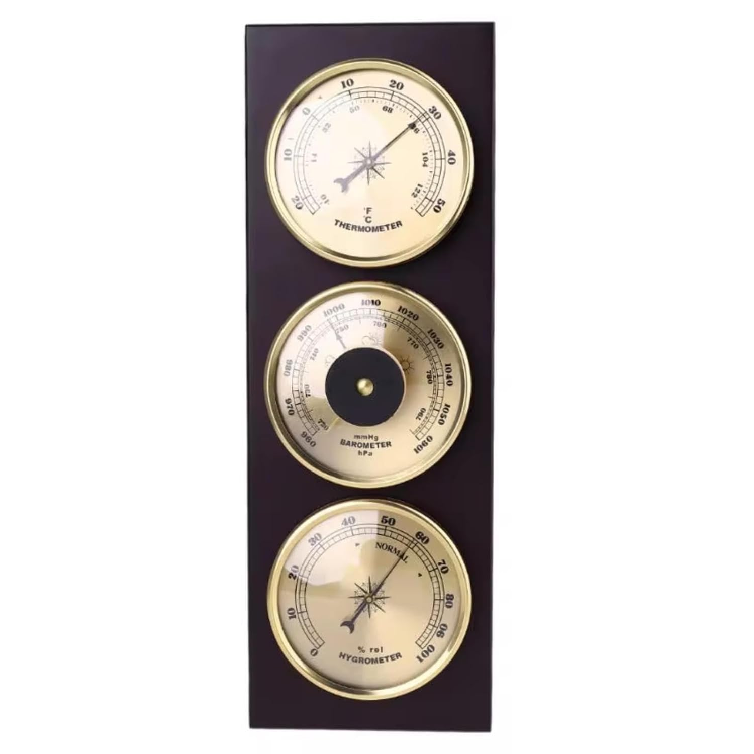 3-In-1 Analog Weather Station Barometer Thermometer Hygrometer for Indoor and Outdoor, Home Wall, Fishing Boat, Office Decor image number 1