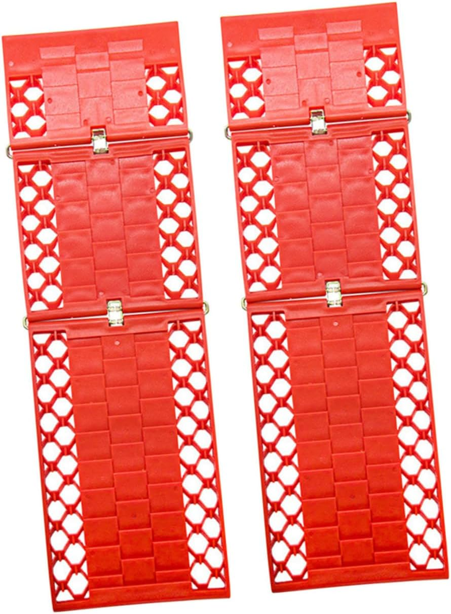 Foldable 2Pcs Car Traction Boards Set for Off-Road Recovery, Mud and Snow Anti-Slip Escape Mats, Portable Vehicle Emergency Rescue Accessories image number 1