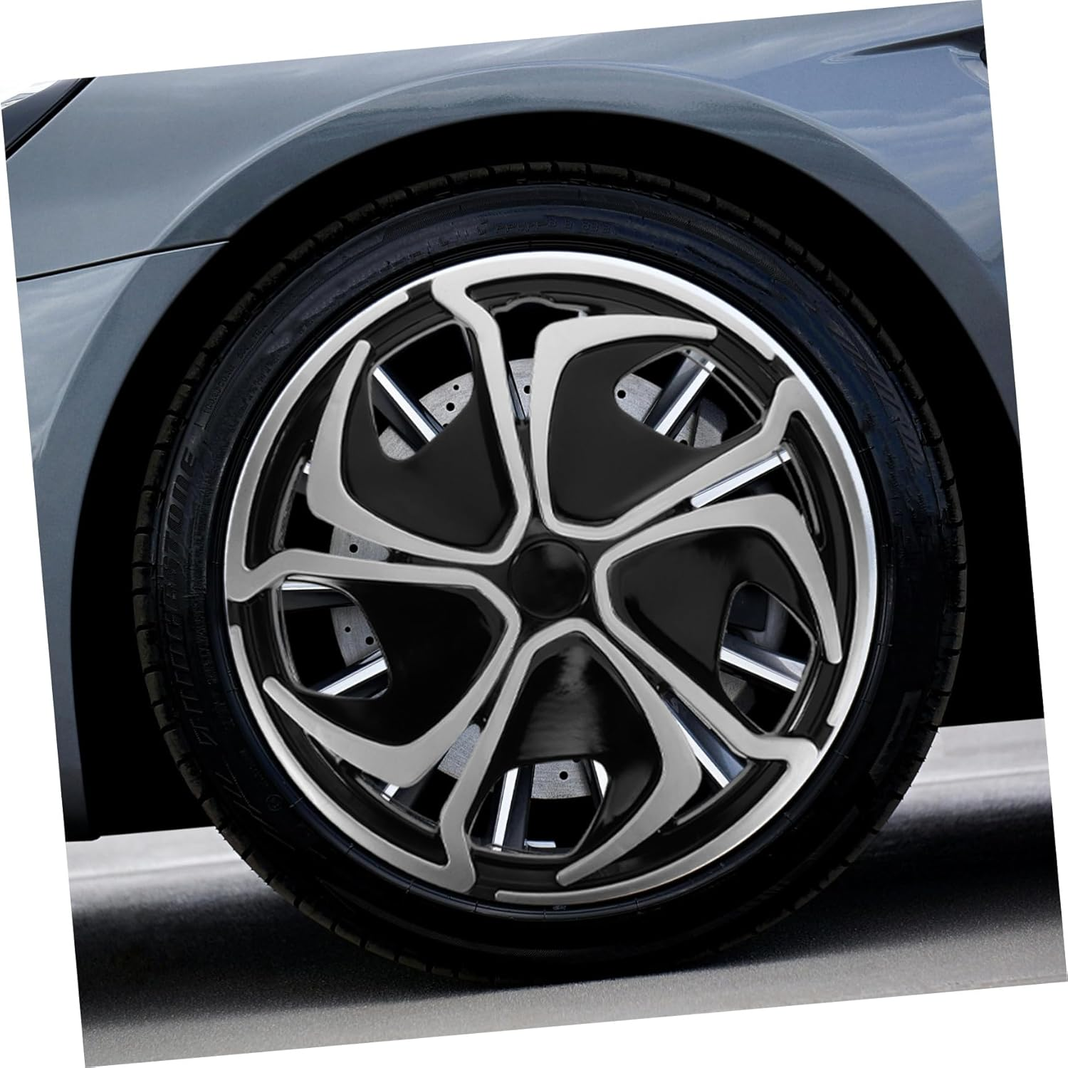 DINHEAROM Automotive Hubcaps Rim Cover for Cars Durable Wheel Rim Caps Stylish Designs Quick Installation Car Accessories for Enhanced Vehicle Aesthetics Style image number 3