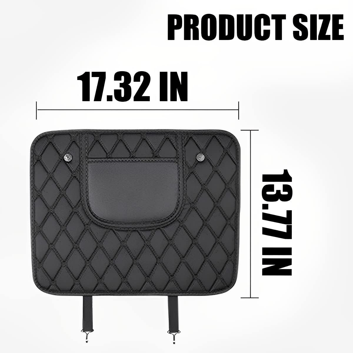 Zipelo 2Pcs Car Kick Mats, PVC Backseat Protector Cover Pad with Storage Bag, Seat Pad Cover for Kids Feet, Waterproof Guard Prevent Dirt and Trampling, Auto Interior Accessories (Black) image number 3