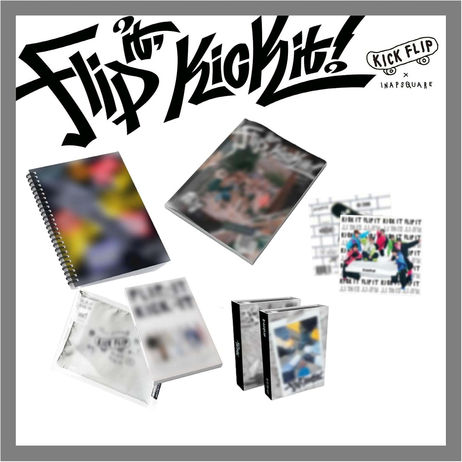 Kickflip Flip It, Kick It! 1St Mini Album with Tracking Sealed (Full Set(Standard+Digipack+Limited+Nemo)) image number 3