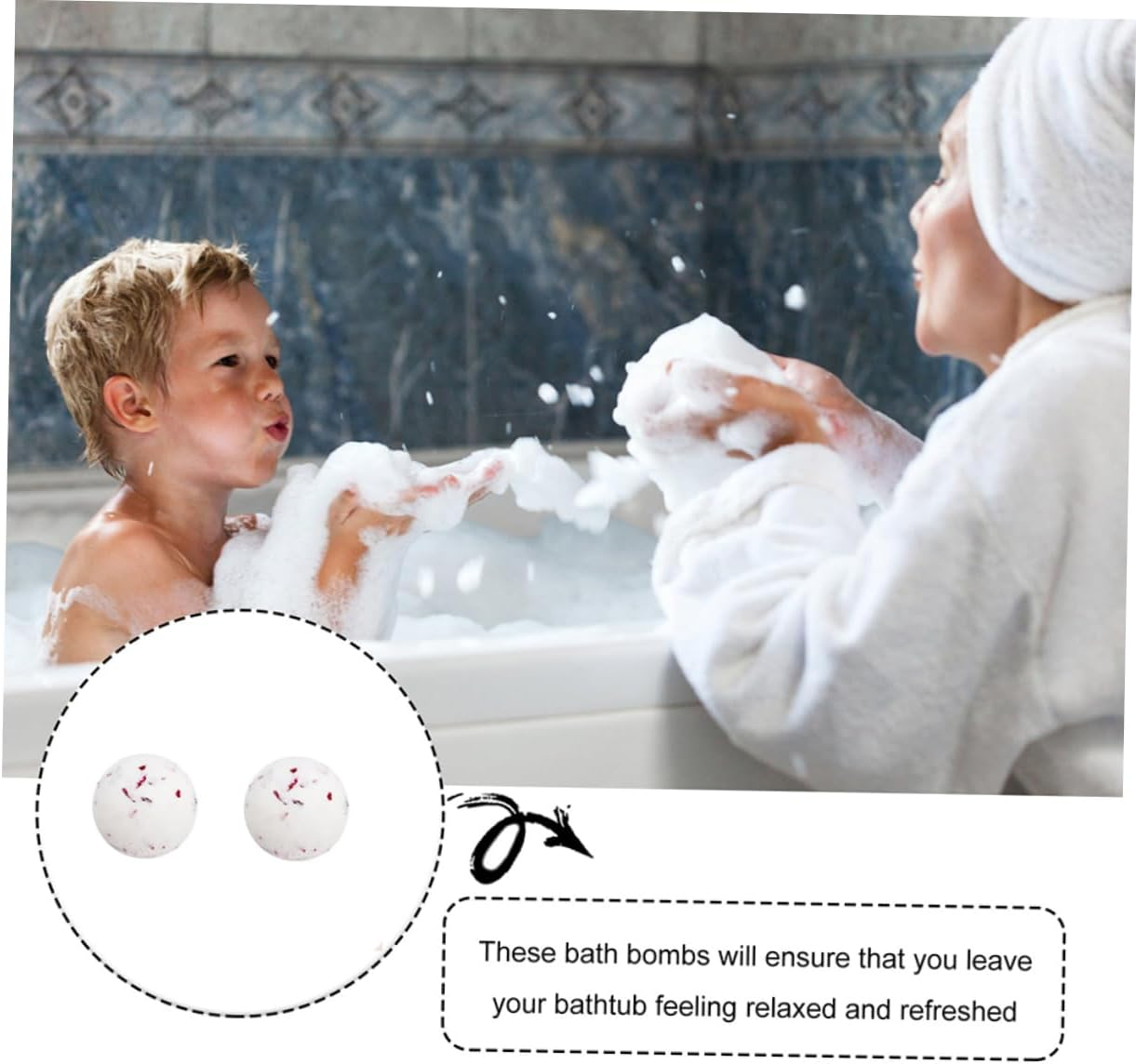 Ipetboom 2Pcs Balls Essential Oil Balls Bath (White) image number 2
