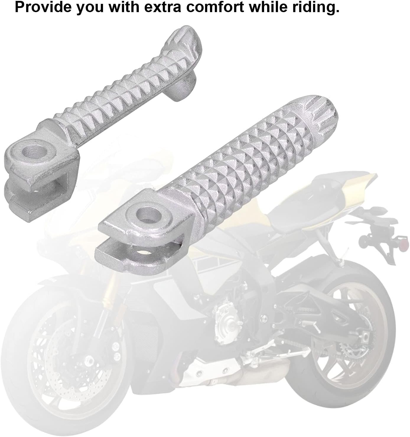 Acouto Front Footrests Foot Pegs Pedal for YZF R1 2002‑2012 for YZF R6 2003‑2011 Motorcycle Foot Rest Foot Step Pegs with Accessories image number 4