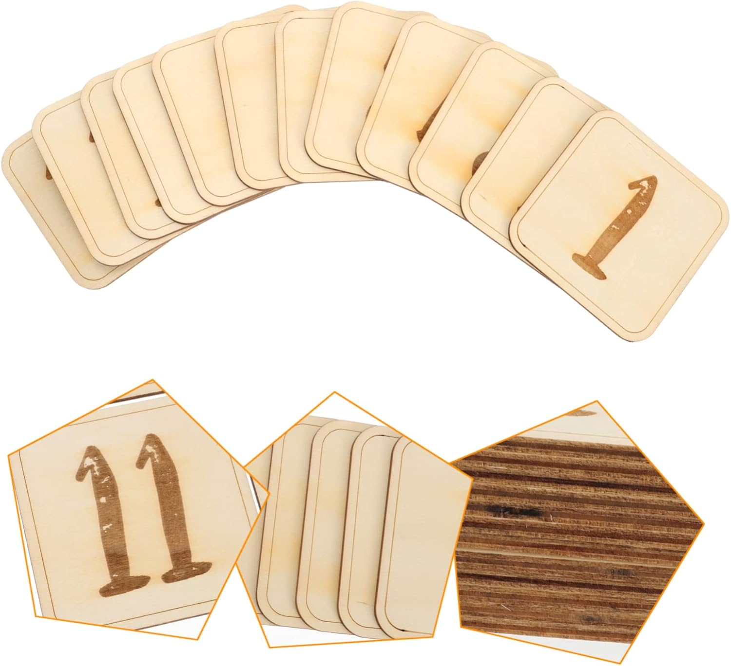 12Pcs Milestone Cards Growth Recording Discs for Newborn Photography Durable Props for Celebrating Important Milestones and Shower - Khaki image number 4