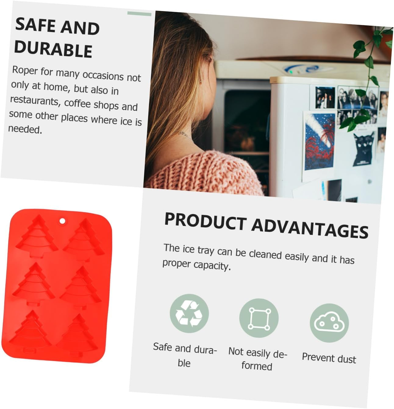 Silicone Christmas Tree Molds 2 Pack Cake Molds Easy to Clean Great for Baking Gifting image number 6