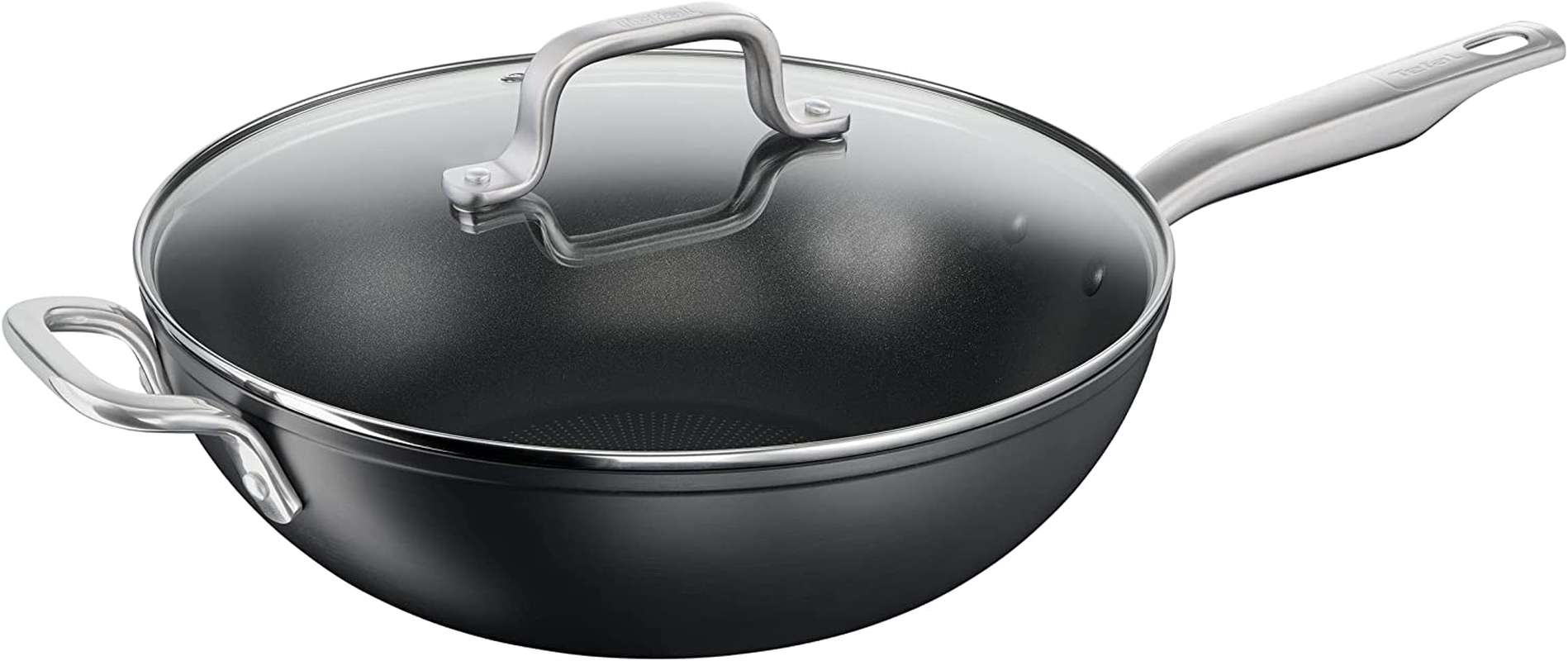 Tefal Premium Specialty Hard Anodised Induction Non-Stick Wok 32Cm + Lid, H9169417 image number 2