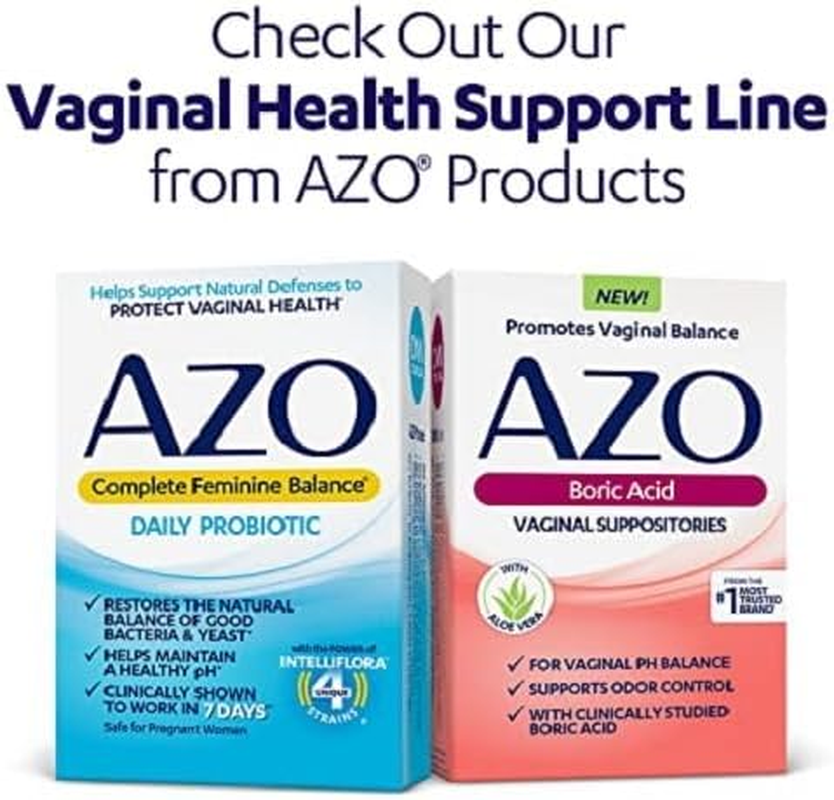 AZO Yeast plus Dual Relief Homeopathic Medicine | Yeast Infection Symptom Relief: Itching & Burning | Vaginal Symptom Relief: Occasional Odor & Discharge | #1 Most Trusted Brand | 60 Tablets image number 2