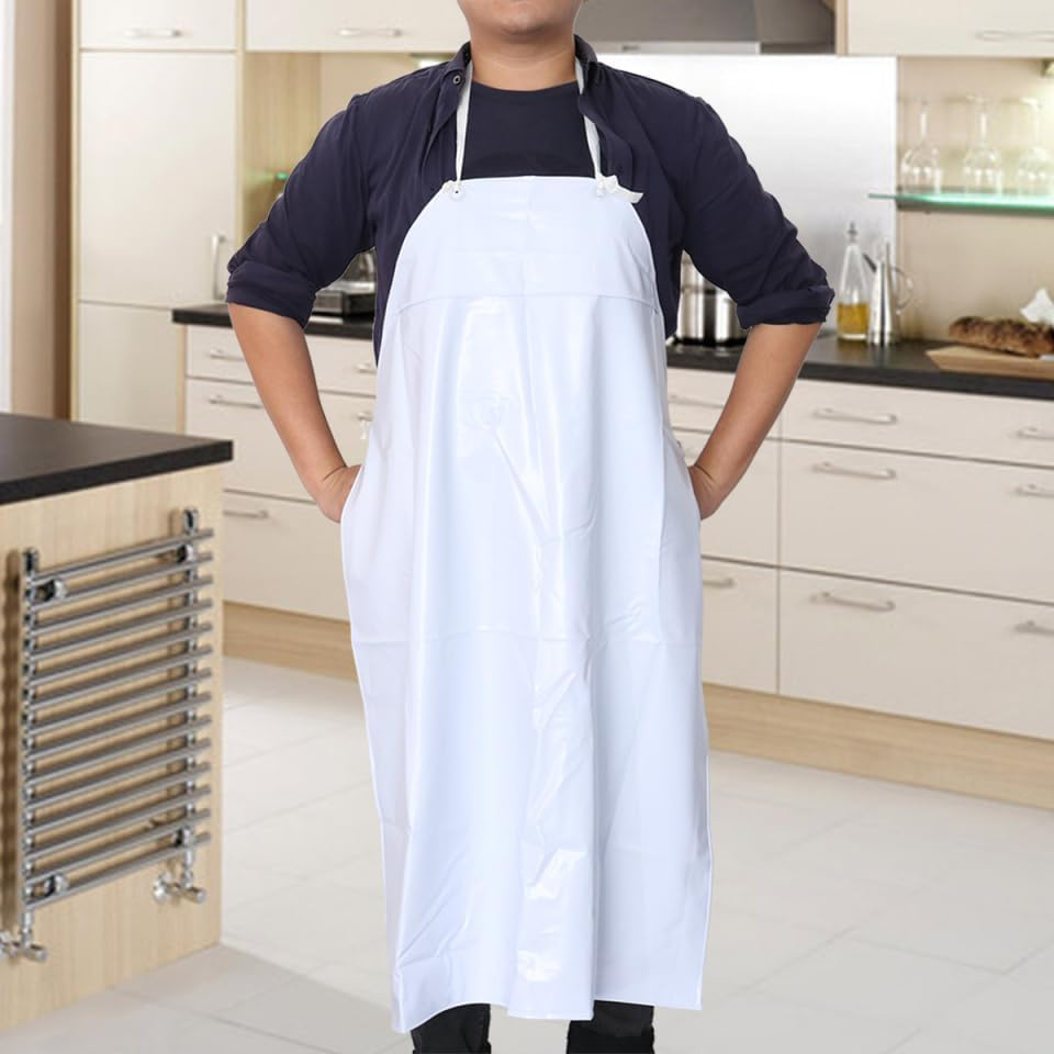 Alipis Waterproof Unisex Heavy Duty Apron for Butchers Kitchen (Black Random Style) image number 6