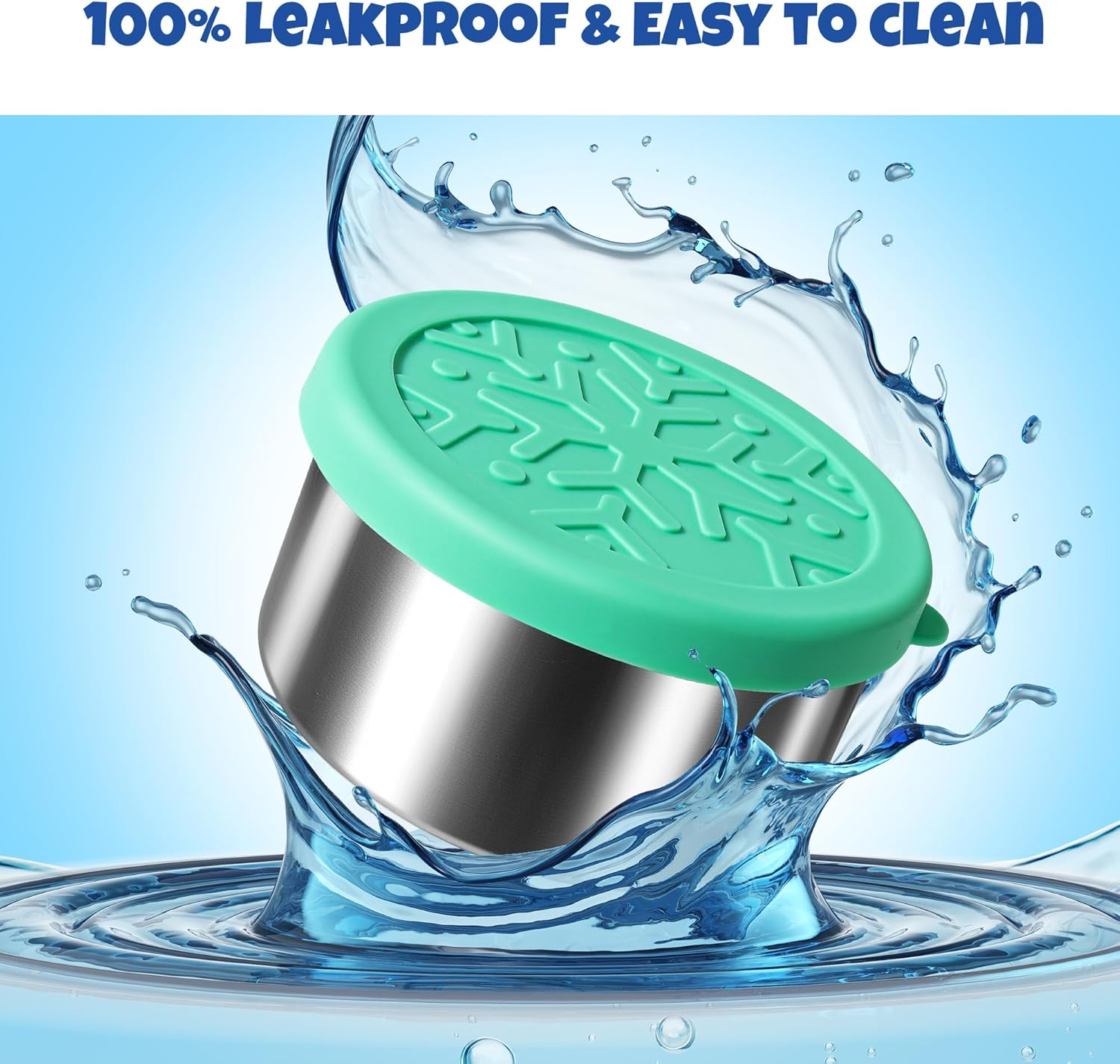 Homotte 304 Stainless Steel Containers with Lids Small for Lunch, Leak-Proof Stainless Steel Food Storage Containers for Back to School Kids, 5 Pack Stackable (2Oz, 4Oz, 8Oz, 14Oz, 24Oz) image number 2