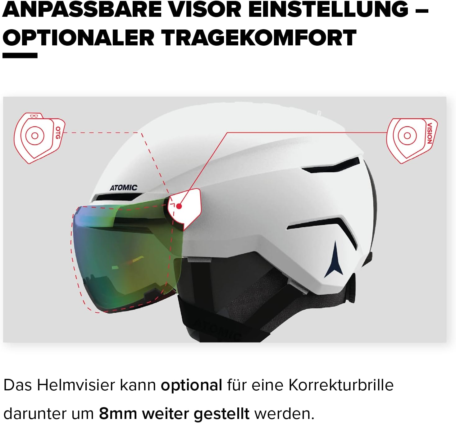 ATOMIC Savor Visor Stroeo Helmet, 55/59 Cm image number 3