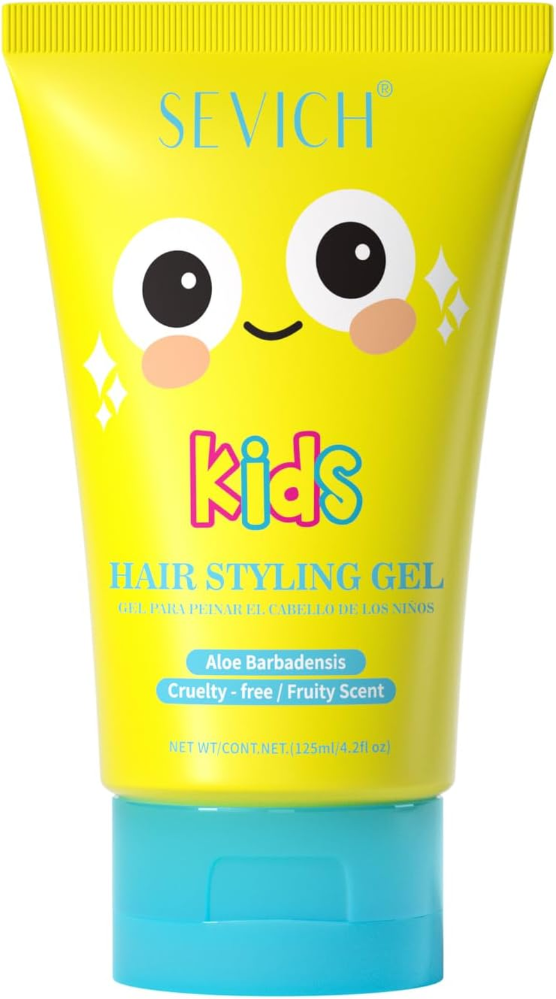 SEVICH Kids Hair Styling Pomade, Toddler Styling Clay - Gentle Gel for Sensitive Scalp, Water-Soluble & Long-Lasting Hold, Tames Unruly Hair, Plant-Based Ingredients for Boys Girls,80G