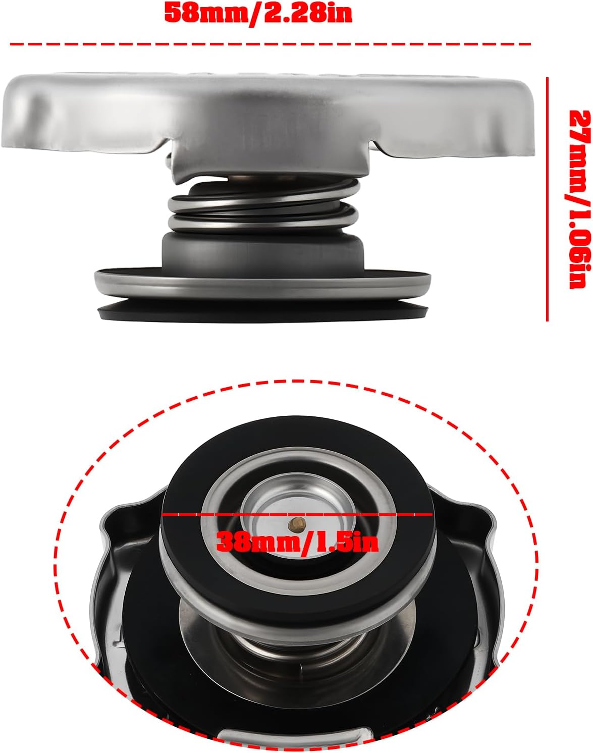 Car Radiator Cap 55116901AA 5174131AA Compatible with Wrangler 1997-2007 Compatible with Jeep TJ1997-2006 image number 1