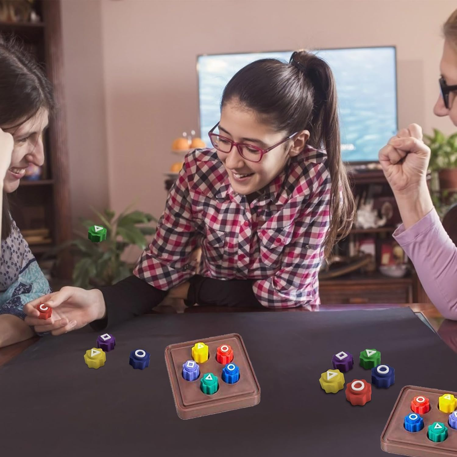 2Pcs Korean Traditional Play Game, Korean Folk Game Set, Gonggi Jack Stone Pebbles Set, Traditional Stone Game, Hand Eye Coordination Training Toy, Stone Catching Game Toy (With Base) image number 2