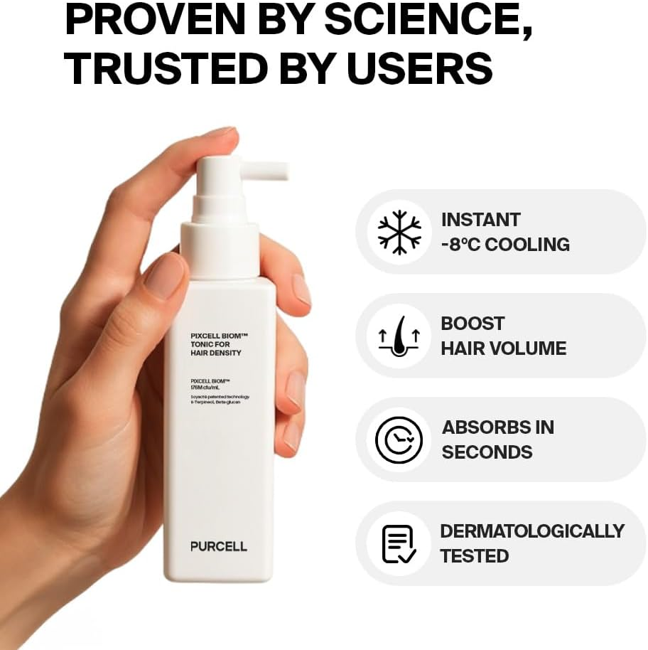 PURCELL Pixcell Biom Scalp Tonic for Hair Density &ndash; Formulated with Soyact and 4-Terpineol for Scalp Barrier (4.39 Fl Oz / 130 Ml)