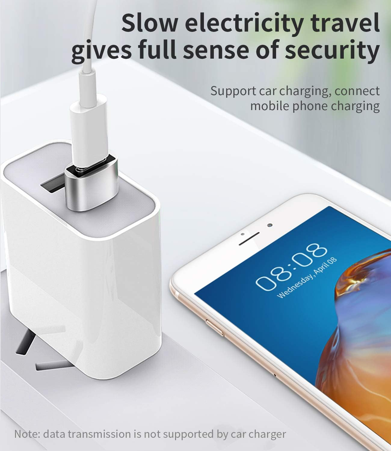 USB Type C Male to Female Adapter, Charges Devices like for Iphone, for Ipad, Compatible for Samsung, Macbook, image number 4