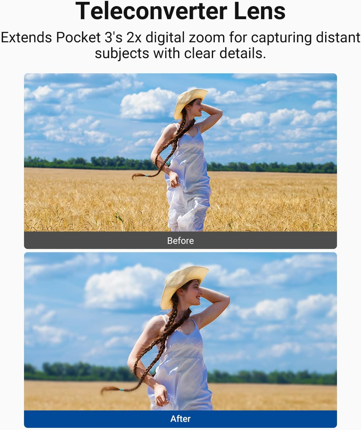 NEEWER 2X Teleconverter Compatible with DJI Osmo Pocket 3 Only, 4 Elements 3 Groups Multicoated HD Optical Glass Magnetic Lens Attachment, Gimbal Action Camera Accessories, LS-84 image number 6