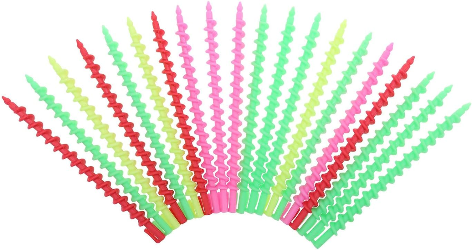 Xinyee 20Pcs Hair Rollers Spiral Rod Plastic Hairdressing Spiral Hair Perm Rod Salon Tool image number 1