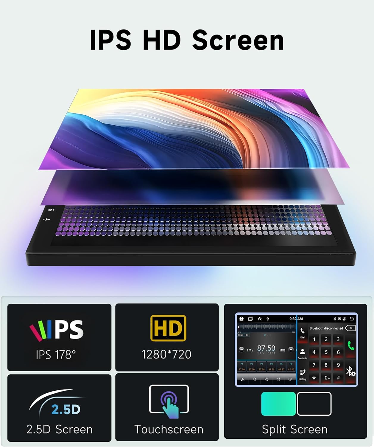 For Toyota Camry 2006-2011 with JBL 8 CORE 6G+128G Car Radio Stereo with Wireless Carplay Android Auto, 9 Inch 1280 * 720P IPS Touch Screen Android 13 GPS Wifi Bluetooth 32-Band DSP SWC HD Camera