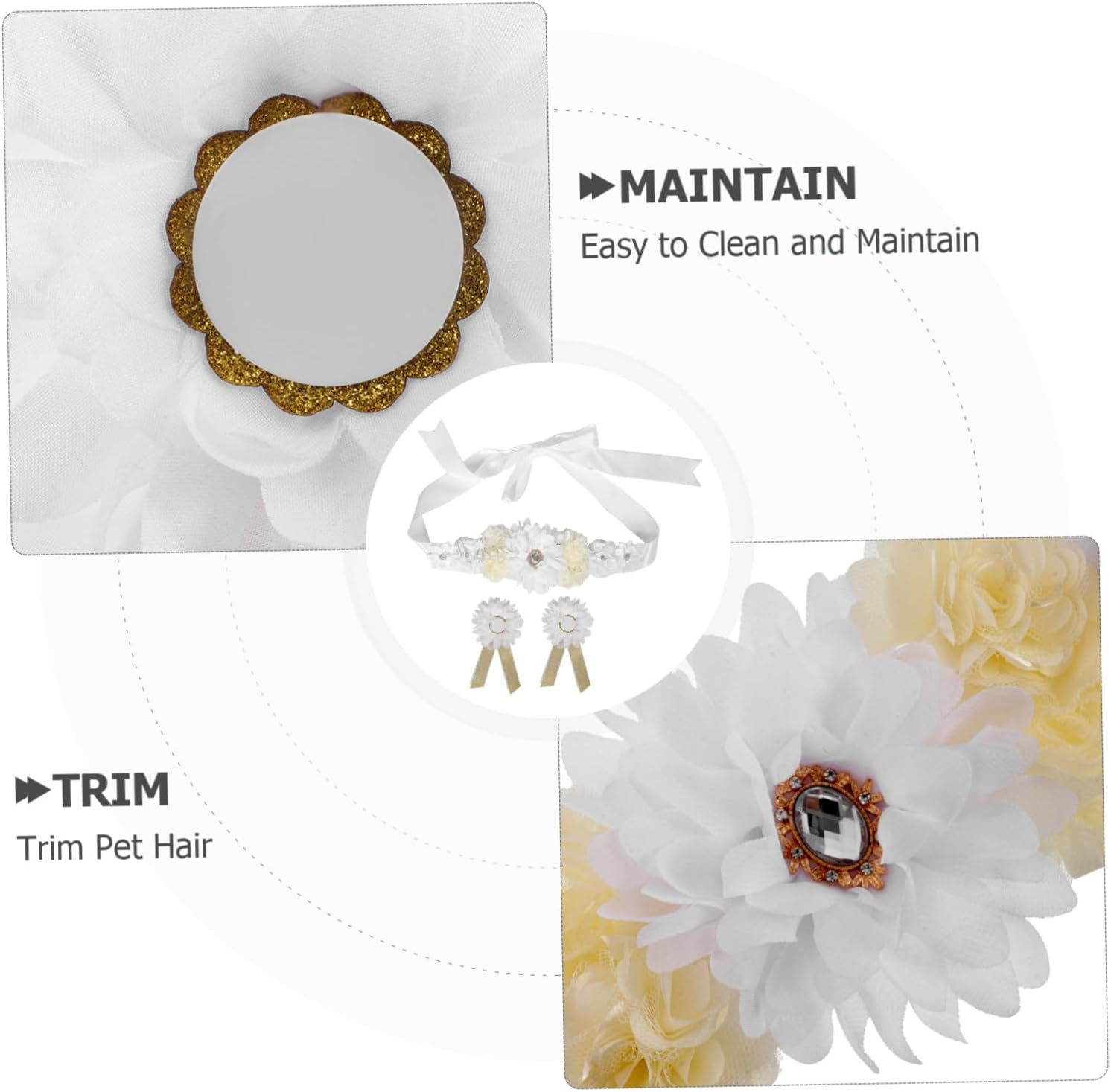 Adjustable Maternity Floral Sash Belt with Elegant Flower Accent for Pregnant Women Soft Breathable Shower Belly Band for Pregnancy Photography and Special Events image number 4