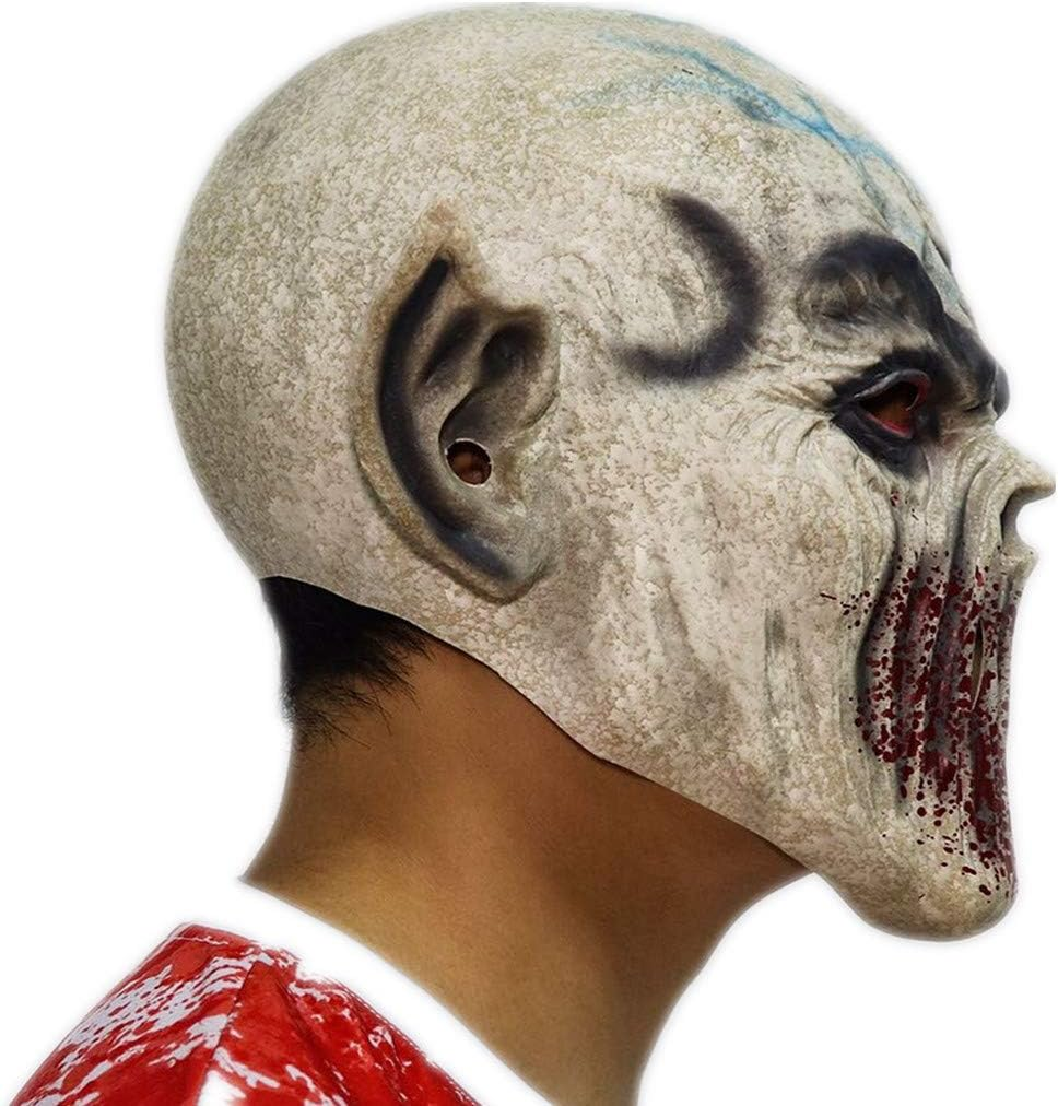 The Puppet Mask,Saw Cosplay Jigsaw Dress up Mask Costume,Halloween Latex Scary Mask with Hair