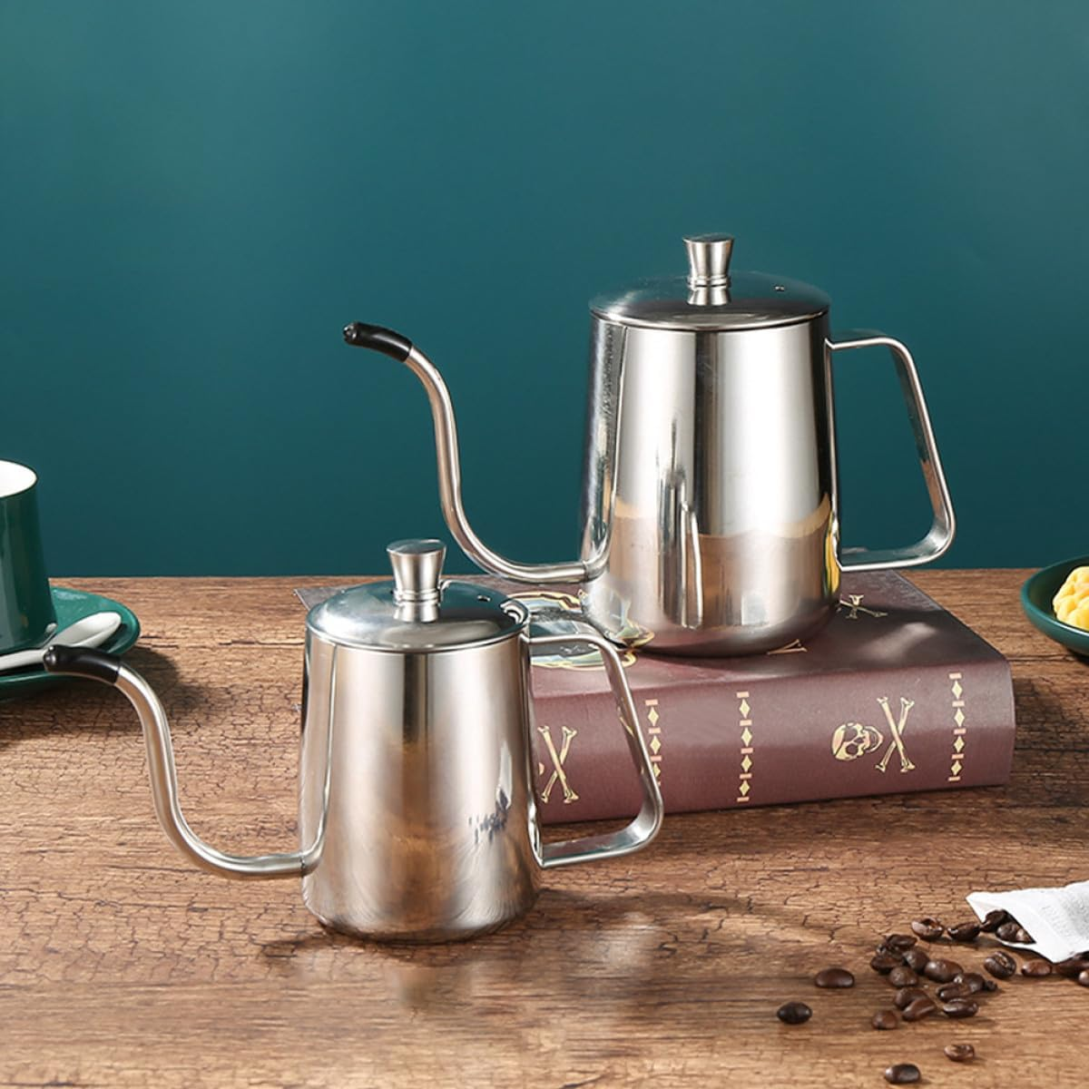 COOPHYA Stainless Steel Coffee Kettle with Long Gooseneck Spout for Precise Pour-Over Brewing Fast Heat Conduction Office and Home Use Metal Coffee Pot for Tea Lovers image number 6