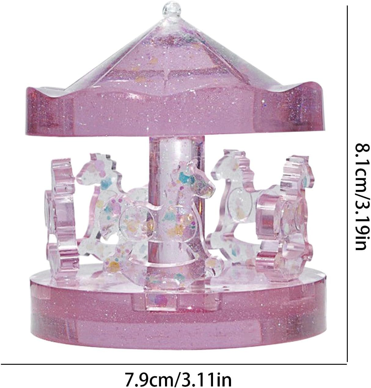 Fish Tank Decor | Carousel Fish Tank Landscaping Decor | Aquarium Miniature Decoration for Fish Tank Landscaping Accessories for Freshwater and Saltwater Fish Tanks image number 3