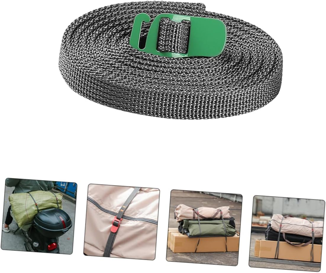MOBUTOFU 2Pcs Binding Rope for Camping Luggage Tie down Straps Quick Release Buckle image number 4