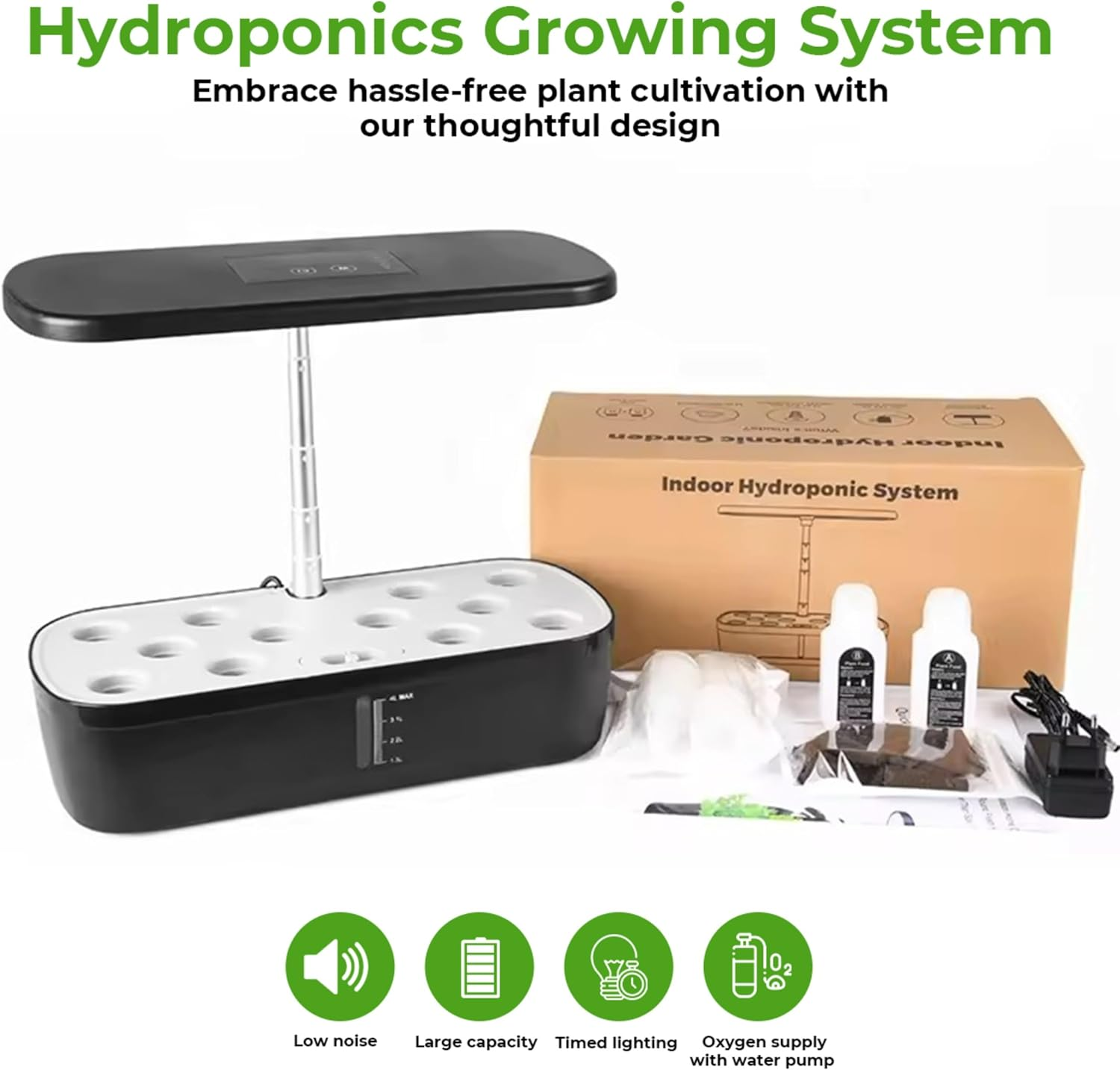 Hydroponic Growing System with LED Grow Lights, 12-Pod Indoor Herb Garden Kit, Perfect for Home Kitchens & Gardening Enthusiasts - AU Plug image number 4