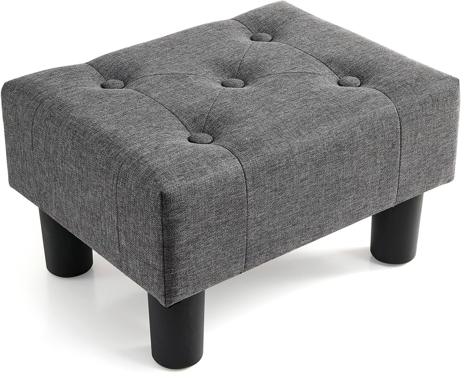 BRIAN & DANY Small Foot Stool Ottoman, Footstool with Legs, Foot Rest for Living Room, Bedroom and Office, Grey - Blue image number 6