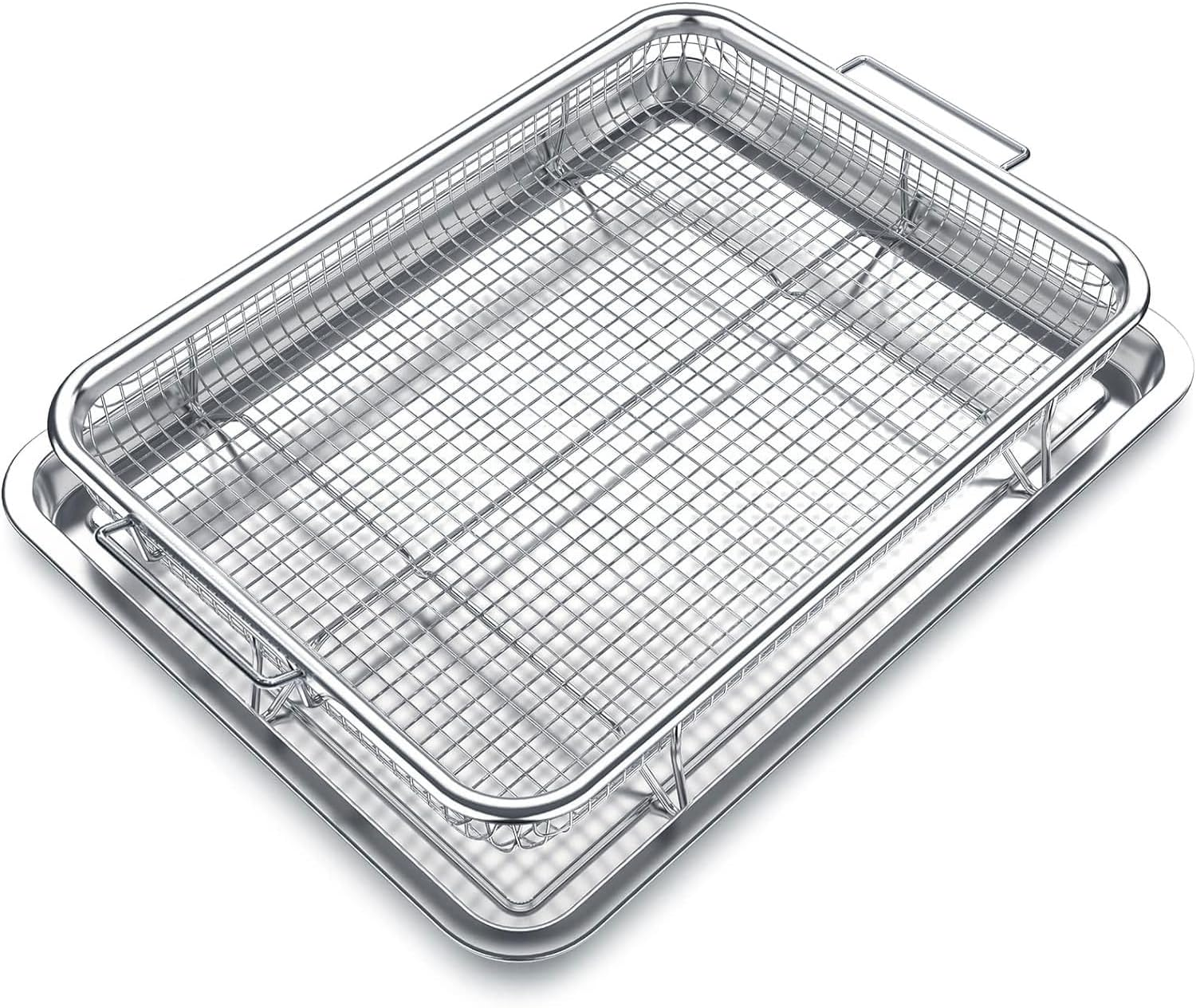 ZERIFAM Baking Sheet with Cooling Rack Set - Stainless Steel Baking Tray, 32.5 * 24.5 * 8Cm, Non Toxic, Easy to Clean, Suitable for Restaurants, Barbecue Shops, Parties, Etc image number 4