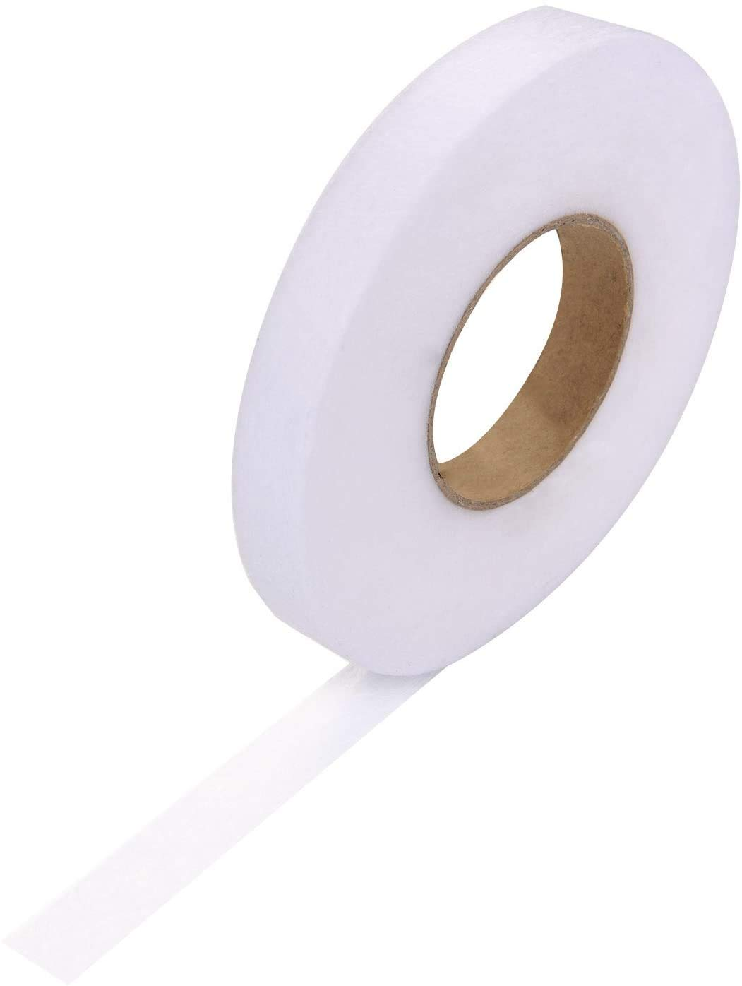 ABCOOL Iron-On Fuse Hem Tape, 3 Cm Width 63 M Length, No Stitch Sewing Adhesive Fabric Tape for Cloth, Curtain, Iron on Fusing Hemming image number 4