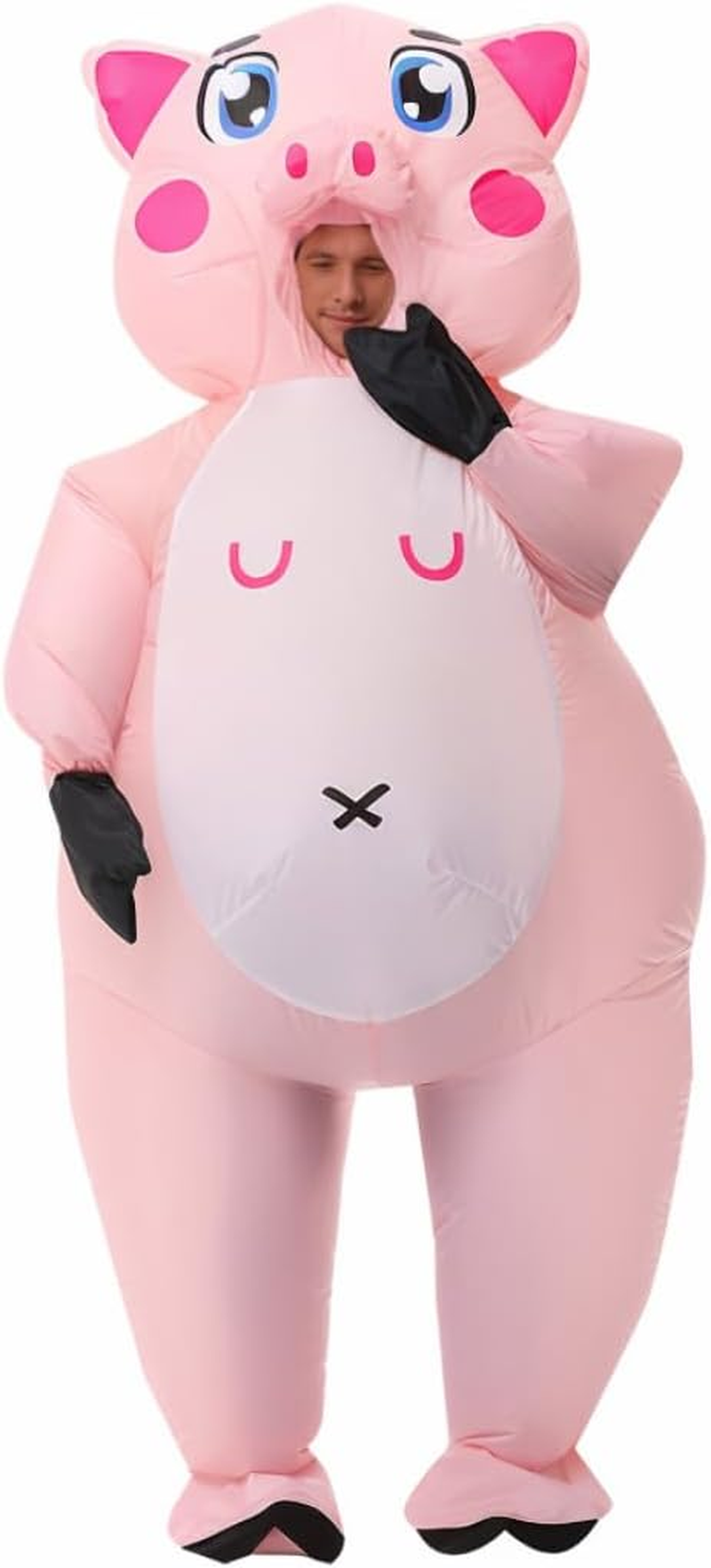 Inflatable Pig Costume Funny Fancy Dress Suitable for Halloween, Christmas, Cosplay Party Unisex for Adult image number 5