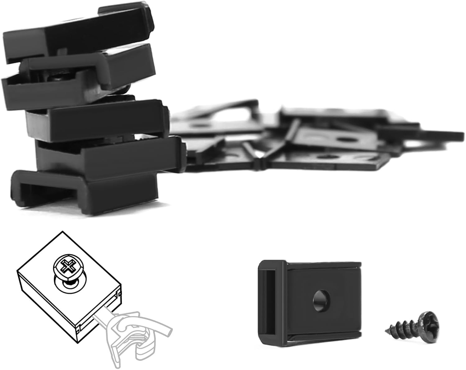 12Pcs Model Trains HO Scale Horn Coupler Hook 17Mm E-Z Mate Magnetic Knuckle Couplers for Freight Car Trains Railroad (Box) image number 2