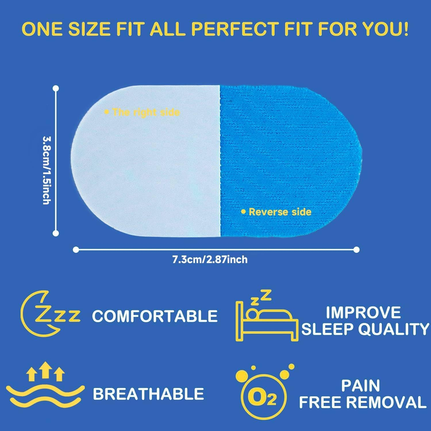 Mouth Tape for Sleeping, 40 Pcs anti Snoring Sleeping Tape, Cotton Mouth Strips for Better Sleep, Snore Tape, Improves Sleeping and Wellbeing image number 1