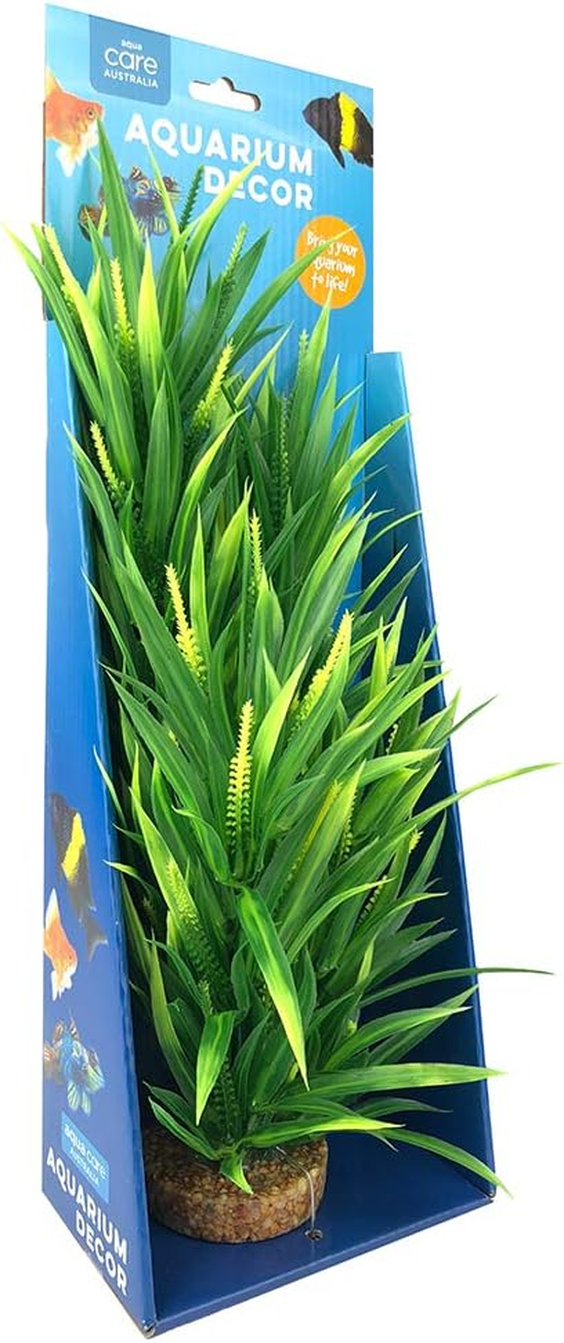 Aqua Care Resin Base Aquarium Decoration Plant - Adds Colour & Hiding Spots for Fish, Non-Toxic, 34Cm Height, Fish Tank Ornaments, Green