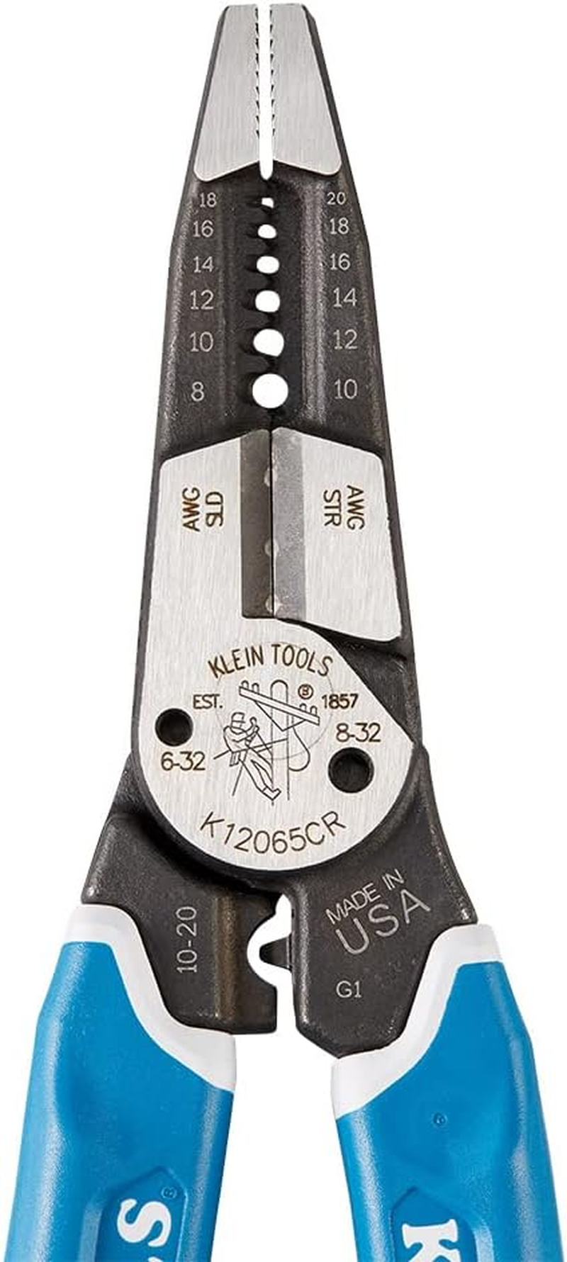 Klein Tools A-K12065CR Klein-Kurve Heavy-Duty Wire Stripper, 8-20 AWG image number 1