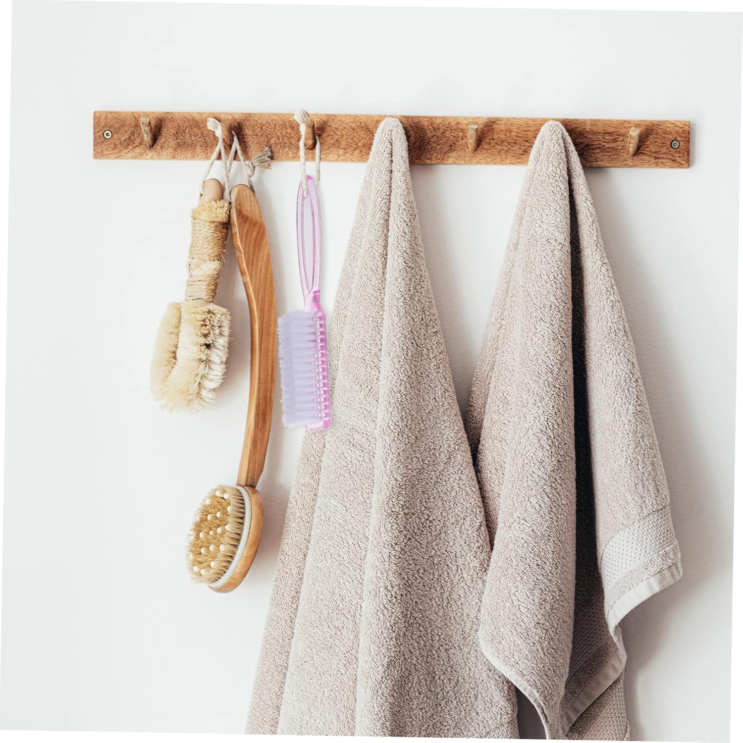 ADOCARN 10Pcs Handle Nail Fingernail Brush Set Nail Cleaning Brush for Hand Fingertip Toe Kitchen Bathroom Garden Ergonomic Design image number 2