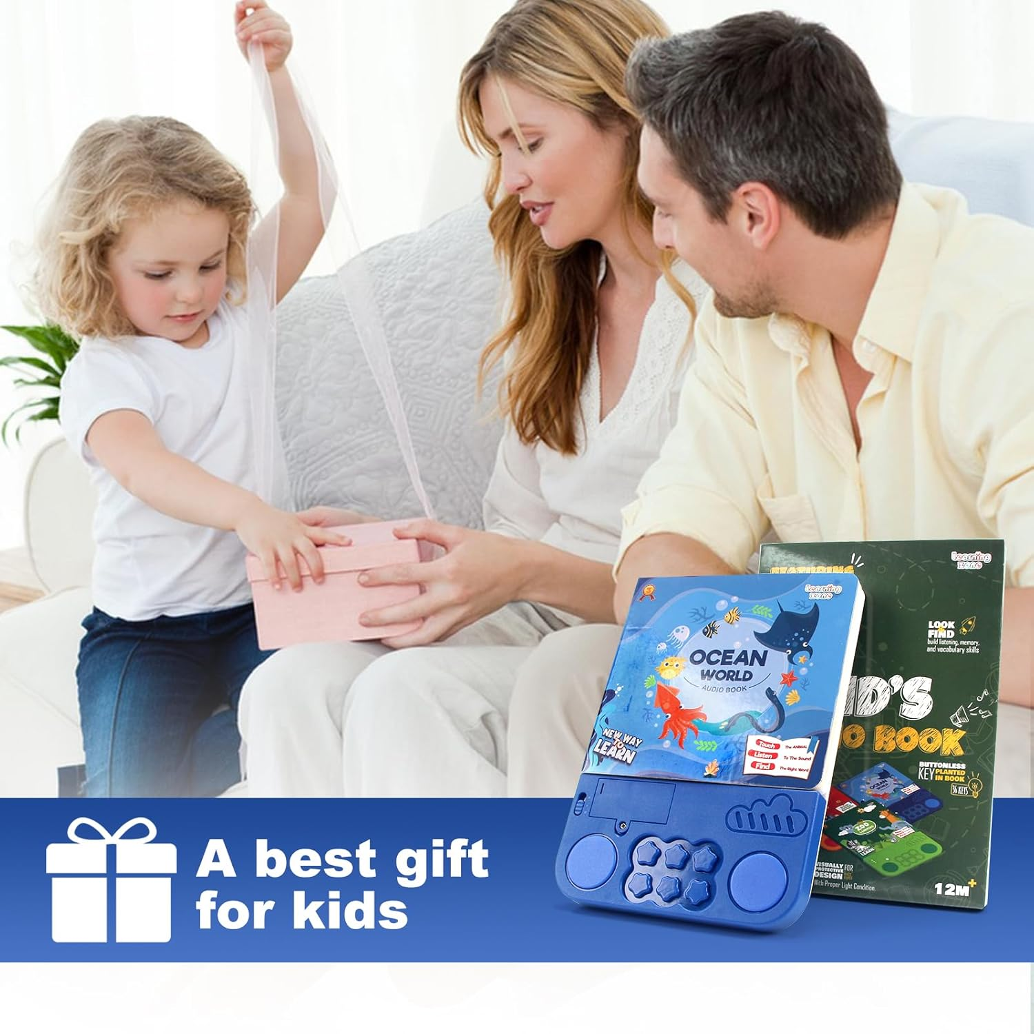 Interactive Children'S Sound Book, Realistic Sea Animals Audio Developmental Book, Learning Educational Sensory Musical Toys for Toddlers 1-3, Birthday Gifts for Boys & Girls (Ocean-Themed) image number 6