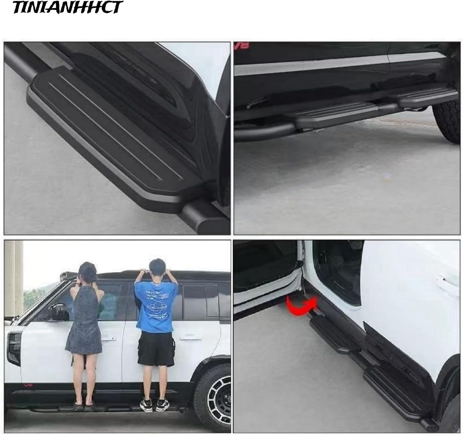 Running Boards Fits for LR Defender 110 130 4Door 2020 2021 2022 2023 2024 2025 Side Steps (No Drilling Required) image number 6