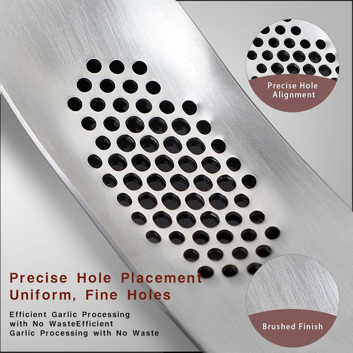 ONBPIY Stainless Steel Garlic Press Rocker with Peeler, Manual Garlic Crusher Mincer Tool for Pressing and Mincing Garlic Cloves, Easy to Clean Kitchen Gadget