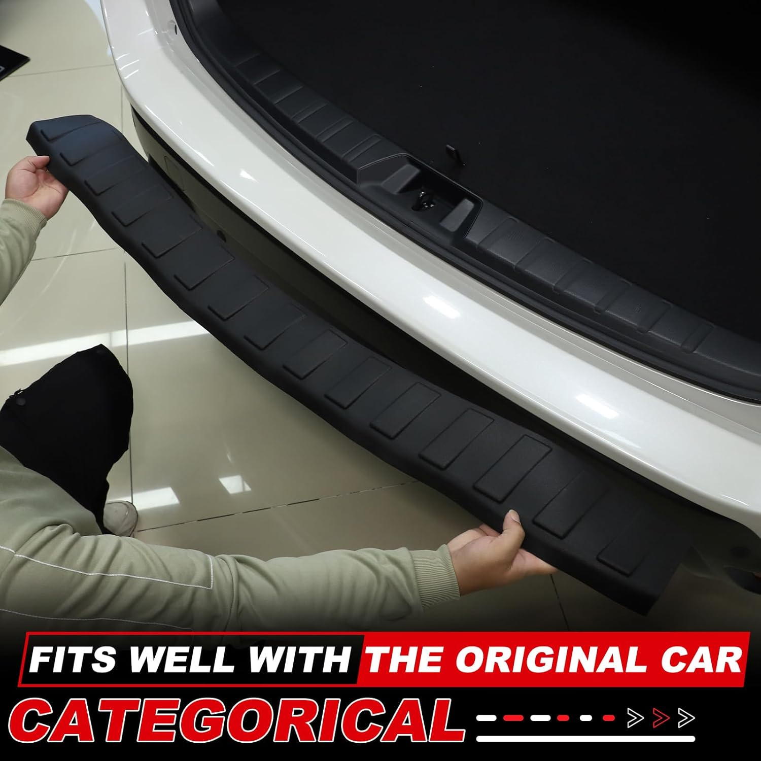 Yinaniutos Rear Bumper Protector Compatible with Subaru Forester 2019-2024 Accessories | TPE Tailgate Guard Cover Trim | 1PC Set (2019-2024)