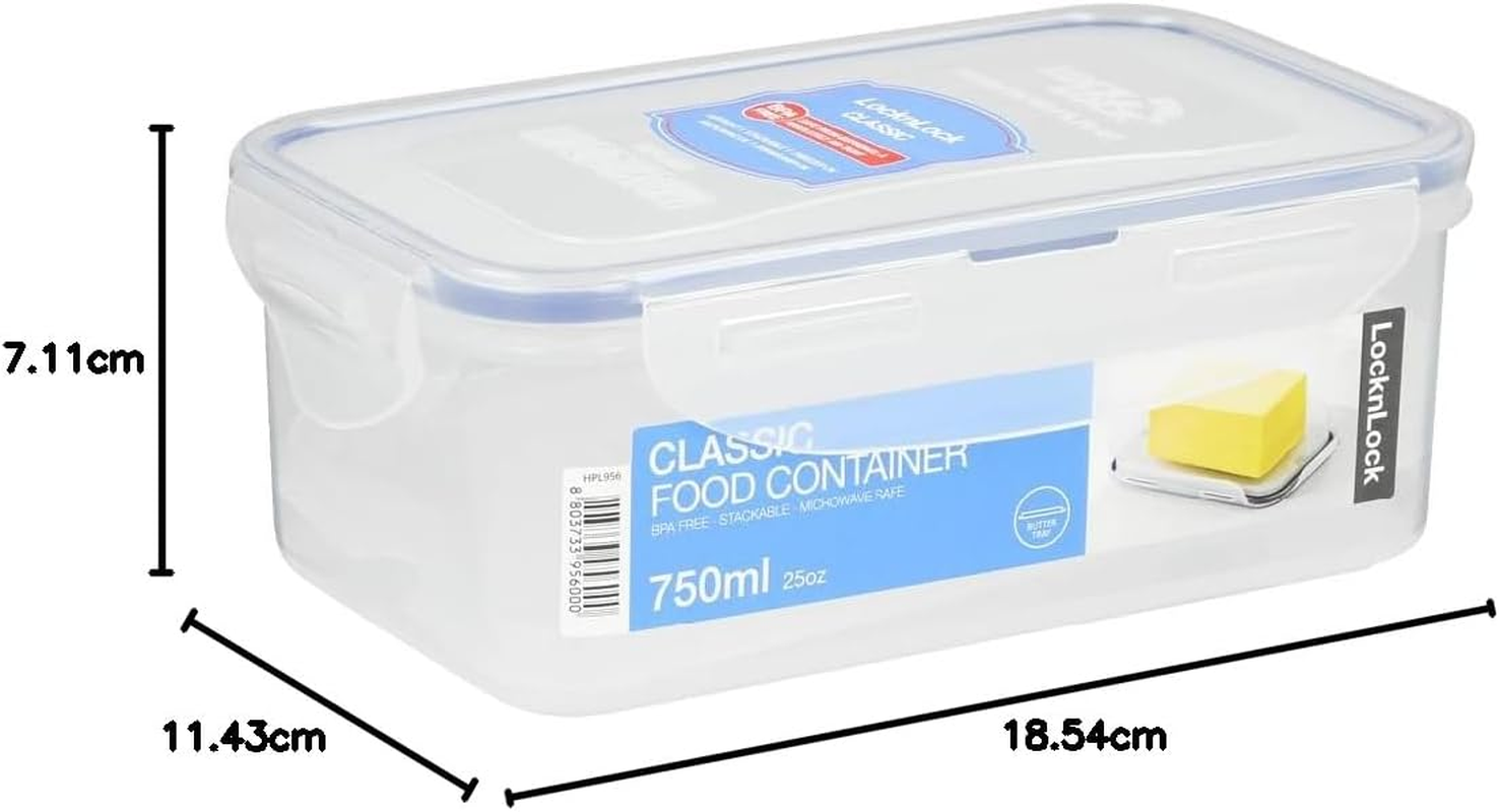 Locknlock Easy Essentials Food Storage Lids/Airtight Containers, BPA Free, Butter-25 Oz, Clear - Butter - 25 Oz, Butter image number 4