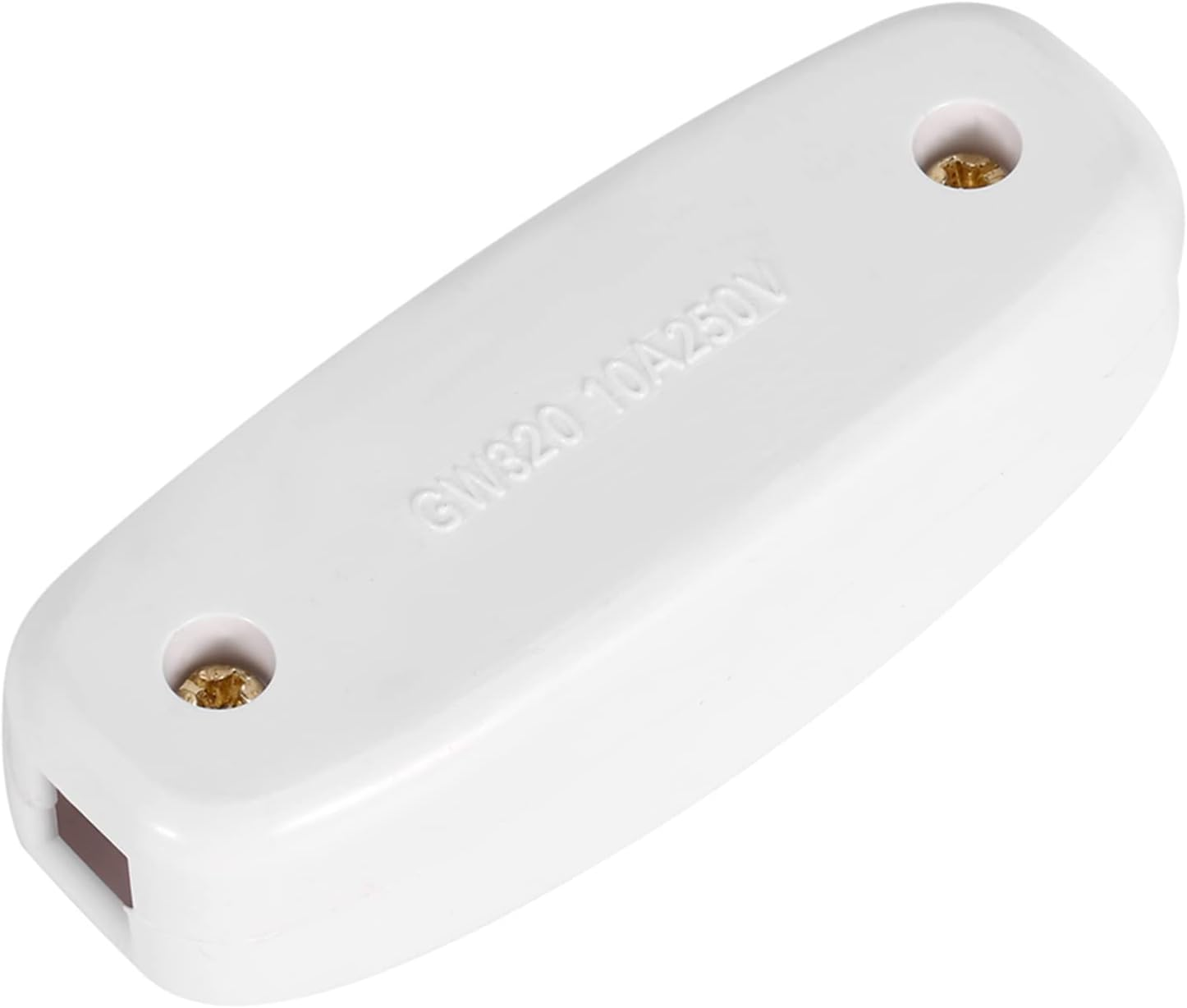 Lamp Switch, On/Off Switch Lamp AC 10A Inline On/Off Table Desk Lamp Cord Cable Switch with LED Indicator Light (White)