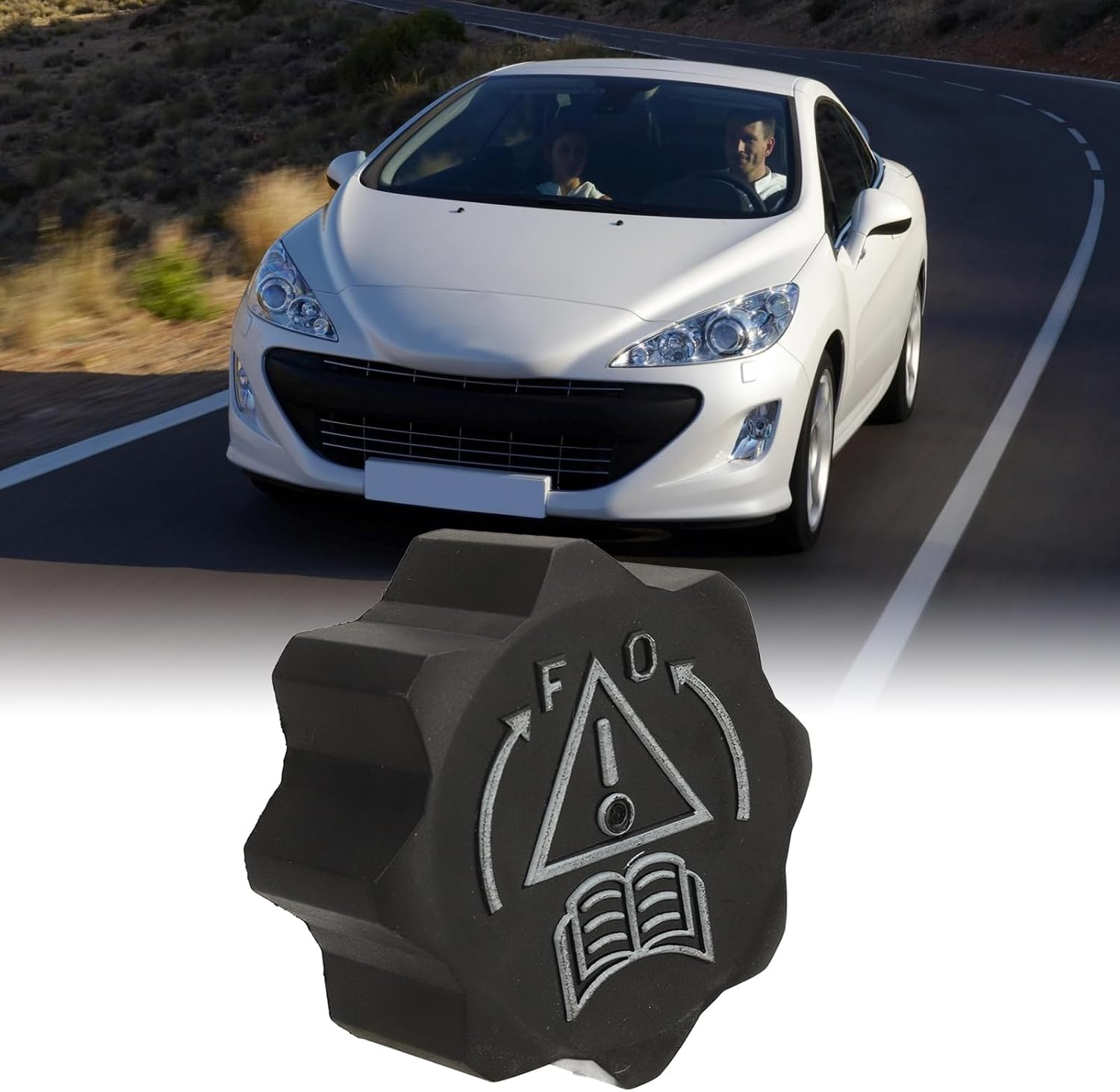 Radiator Water Tank Cap 1306J5 &ndash; Coolant Expansion Tank Cover Replacement for 206 207 307 407 607 & C2 C4 C5 C6 &ndash; High-Temperature Resistant image number 2